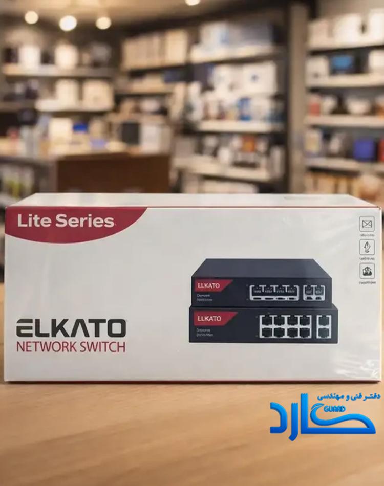 سوئیچ شبکه 8 پورت POE مدل EL-1SBL082BP-120W الکاتو